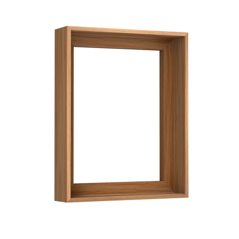 Prixas Print Floater Frame for 1.25 thick Canvas, Available in 25+ size and 4 Color, Wood-Look Floating Frame for Finished Canvas Artist Panel Oil Painting Wall Art DÃ©cor (Light Oak Frame, 24"x36") - Image 2